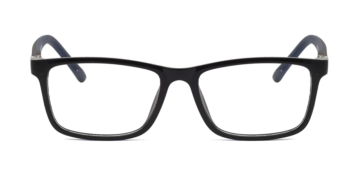 Black Full Frame Rectangle Eyeglasses for Kids (E12A5037)