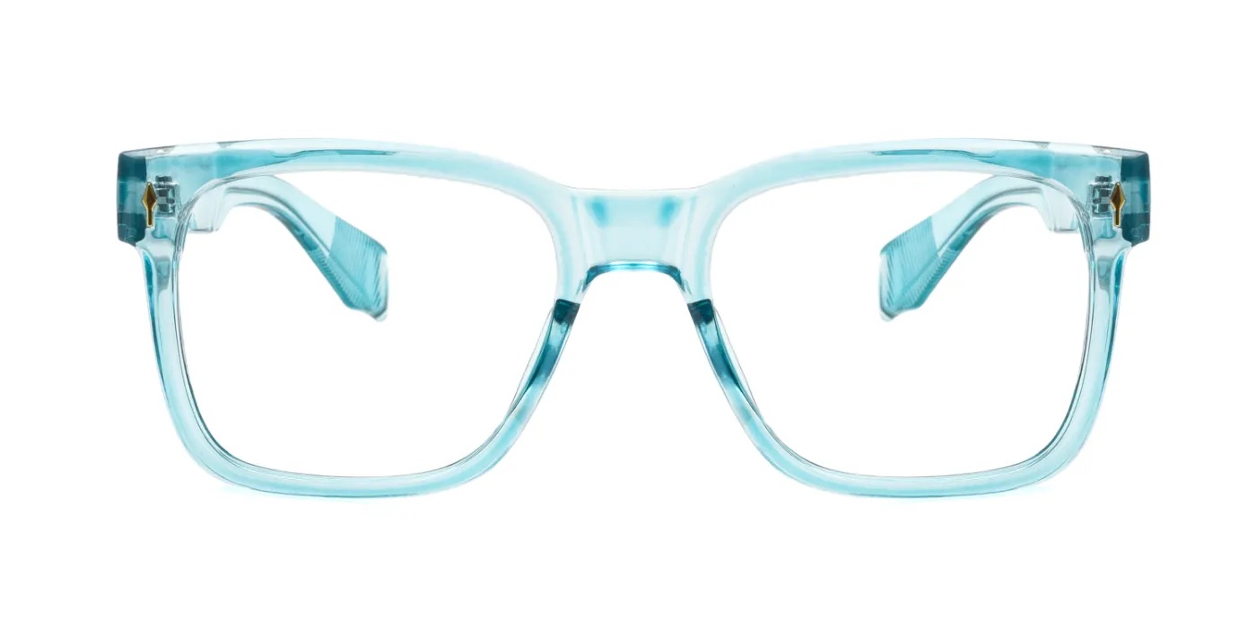 Green Full Frame Square Eyeglasses for Men and Women (E35A11410)