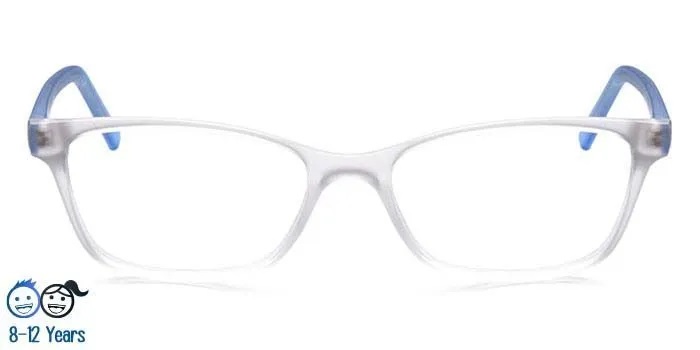 Matte Transparent Full Frame Rectangle Eyeglasses for Kids (E50B0361)