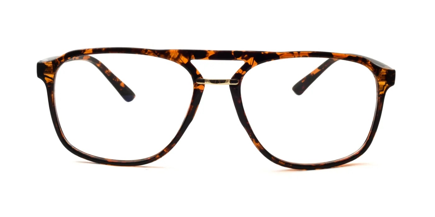 Tortoise Full Frame Square Eyeglasses for Men and Women (E18C11860)